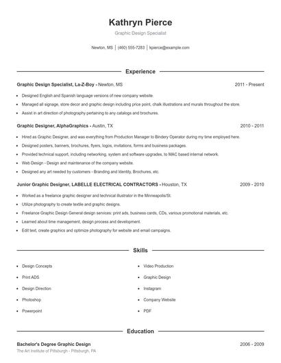 Resume example 1