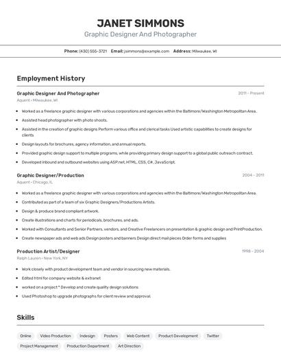 Resume example 2