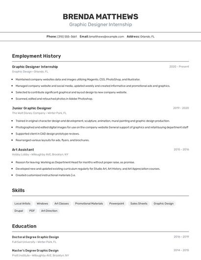 Resume example 2