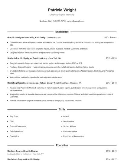 Resume example 1