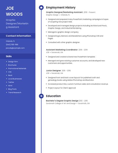 Graphic Designer/Marketing Assistant Resume