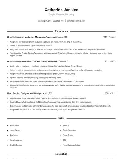Resume example 1