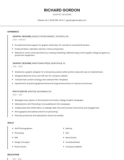 Graphic Designer Resume