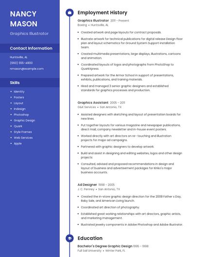 Graphics Illustrator Resume