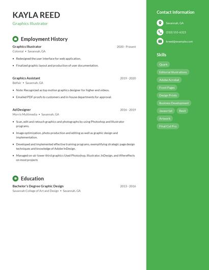 Resume example 5