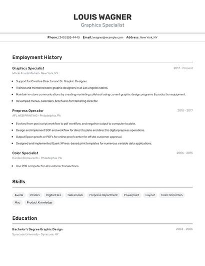 Resume example 2