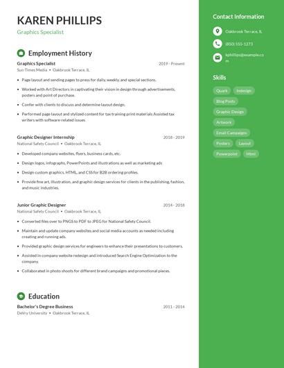 Resume example 4