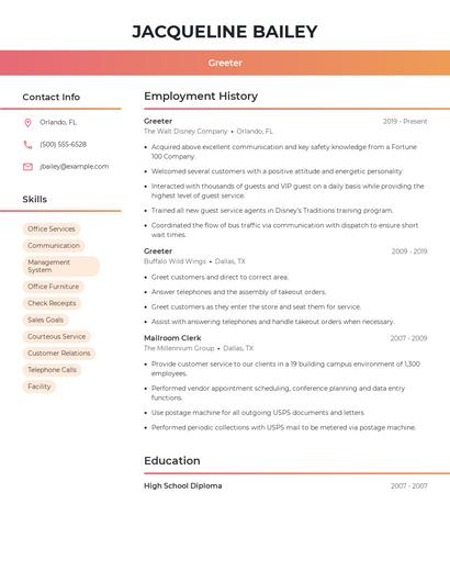 Resume example 3