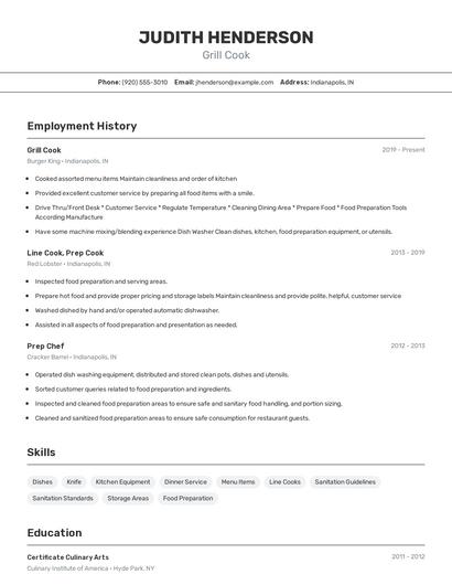 Resume example 2