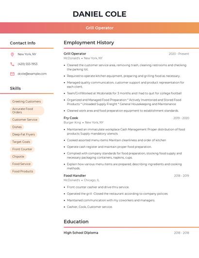 Resume example 3