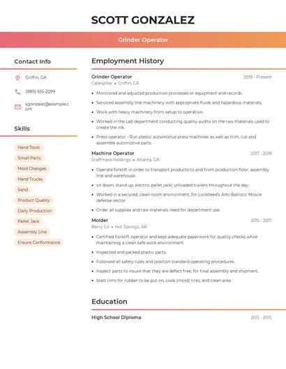Resume example 3