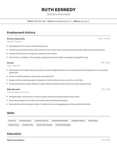 Resume example 2