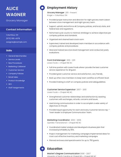 Resume example 5