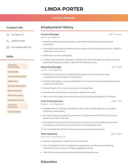 Resume example 3