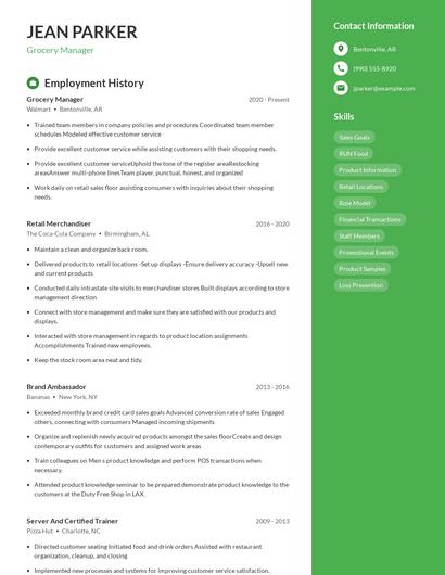 Resume example 4