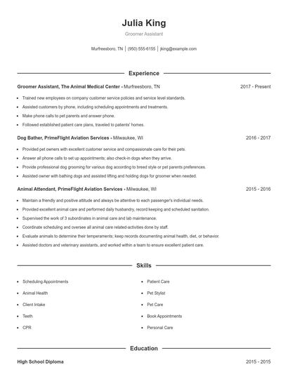 Resume example 1