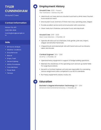 Ground Crew Resume