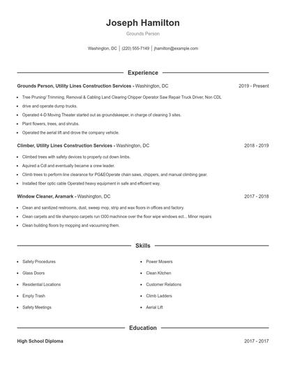 Resume example 1