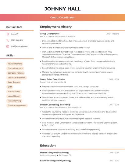 Resume example 3