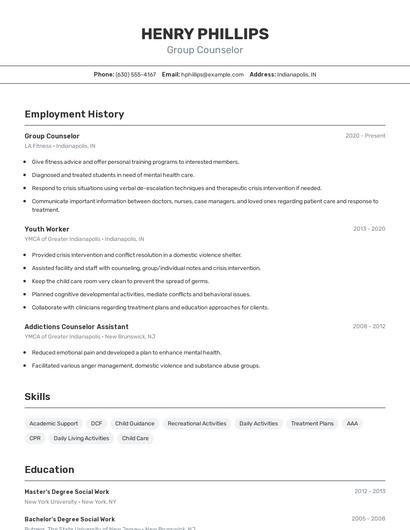 Resume example 2
