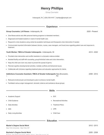 Resume example 1