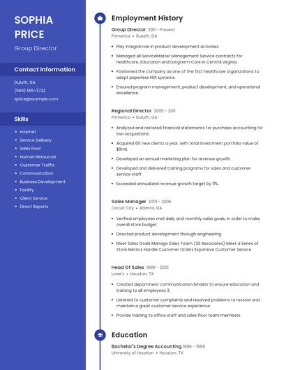 Resume example 5