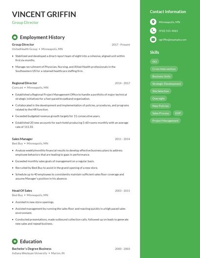 Resume example 4