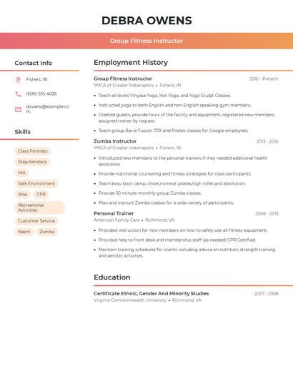 Resume example 3