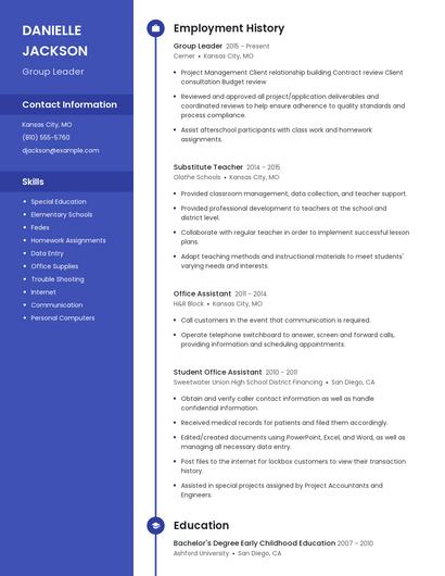 Resume example 4