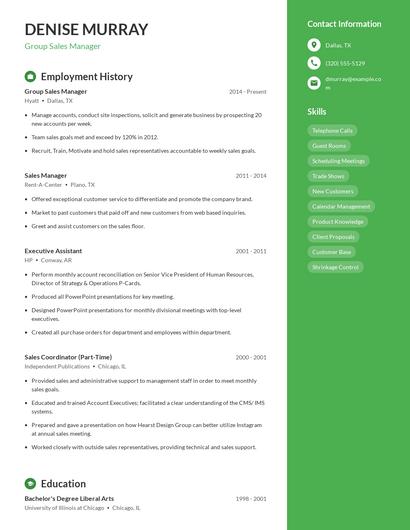 Resume example 5