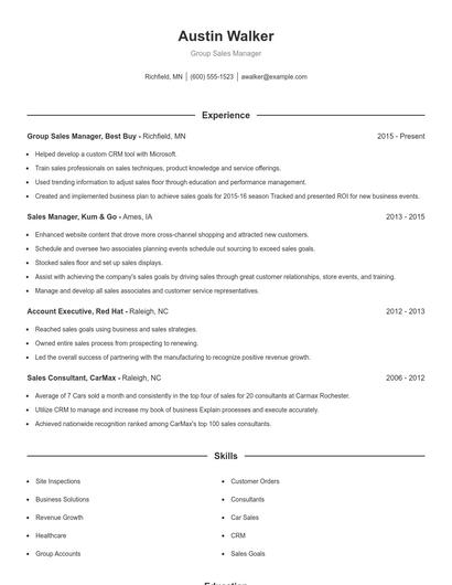 Resume example 1