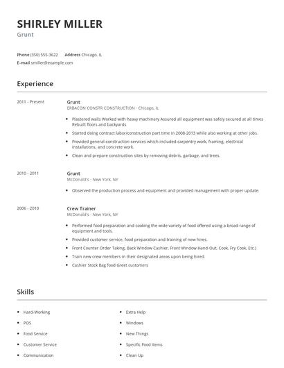 Grunt Resume