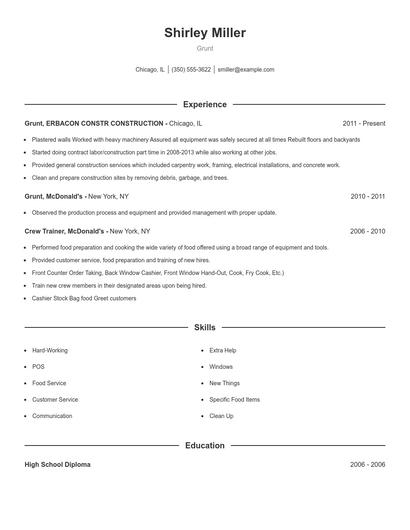 Grunt Resume