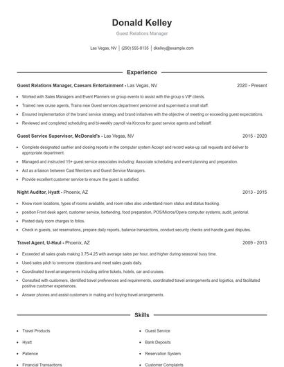 Resume example 1