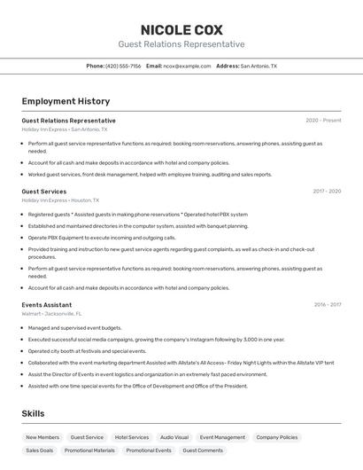 Resume example 2