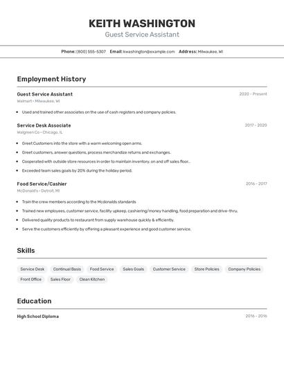 Resume example 2