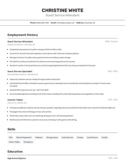 Resume example 2