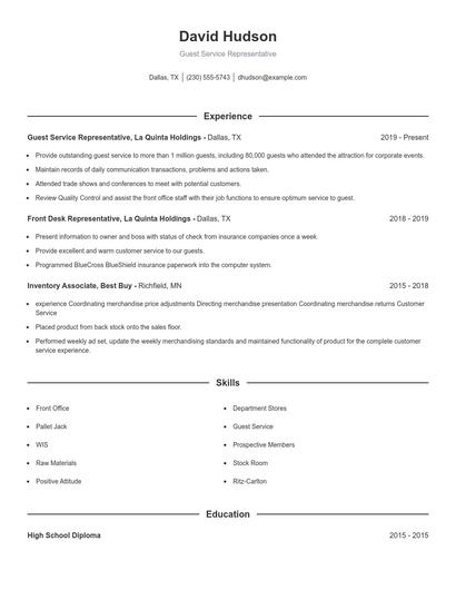Resume example 1