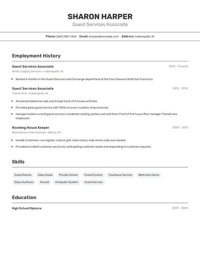Resume example 2