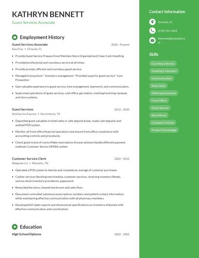 Resume example 4
