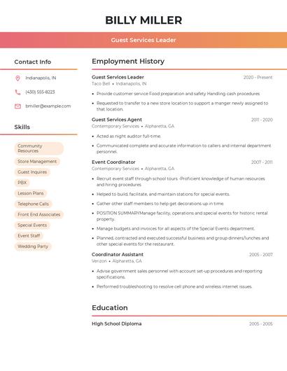 Resume example 3