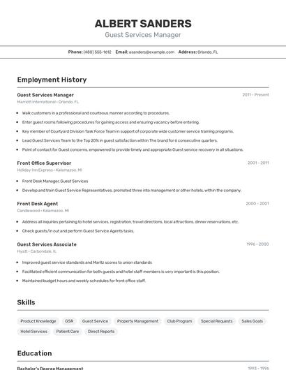 Resume example 2