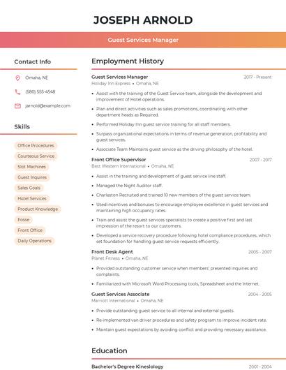 Resume example 3
