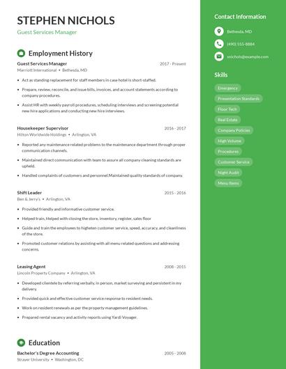 Resume example 4