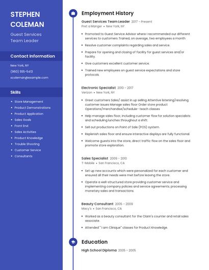 Resume example 5
