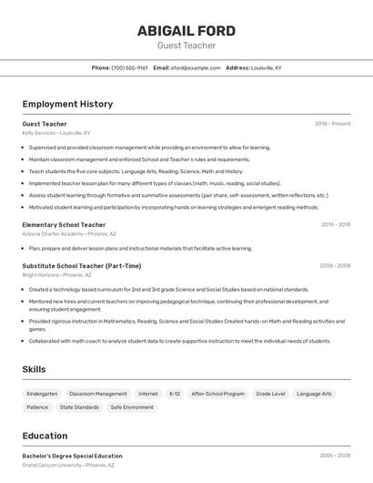 Resume example 2