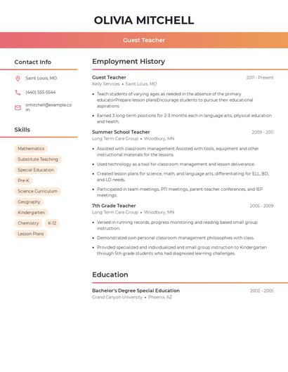 Resume example 3