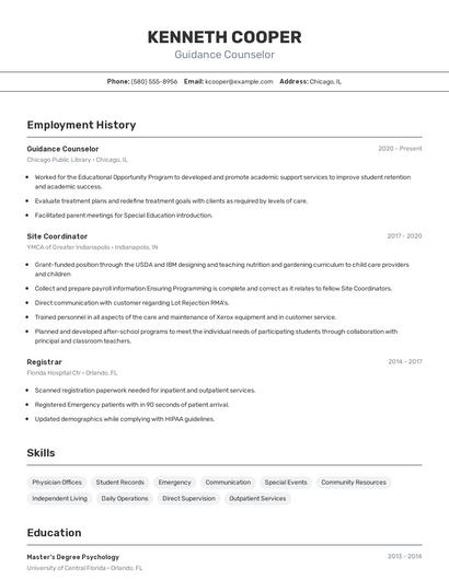 Resume example 2