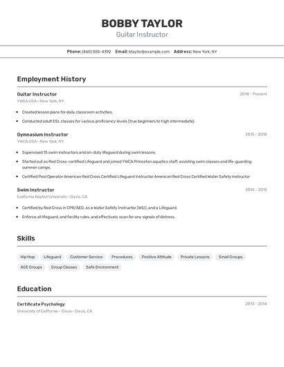 Resume example 2