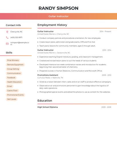 Resume example 3